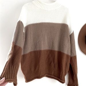 Bohme Oversized Colorblock Sweater